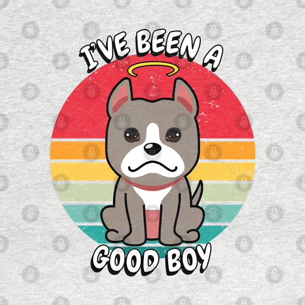 Cute grey dog is a good boy by Pet Station